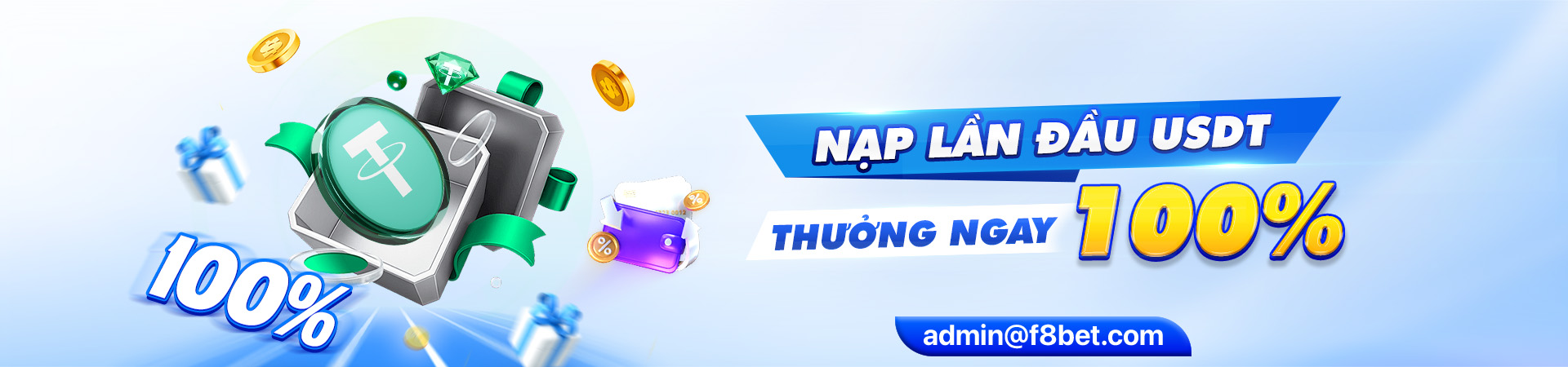 f8bet banner sự kiện nạp đầu usdt nhận thưởng
